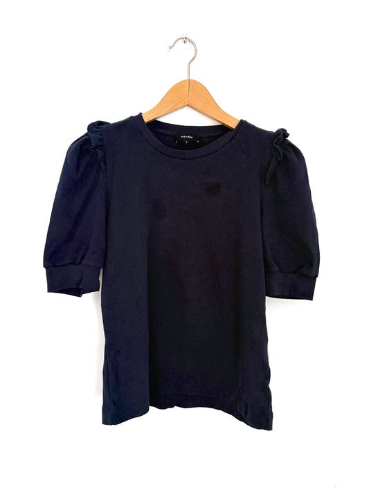 Me+Em navy puff sleeve top.