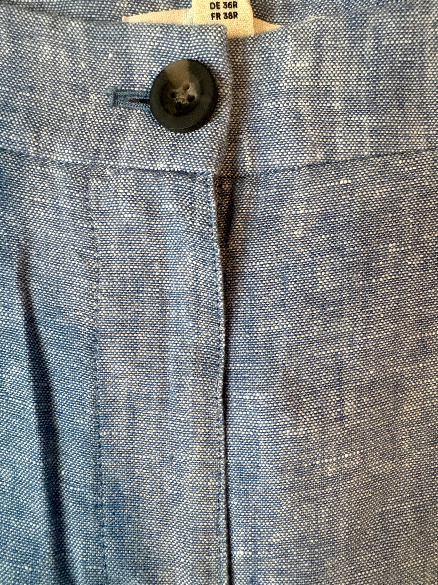 Boden Light Blue Wide Leg Linen Trousers UK 10