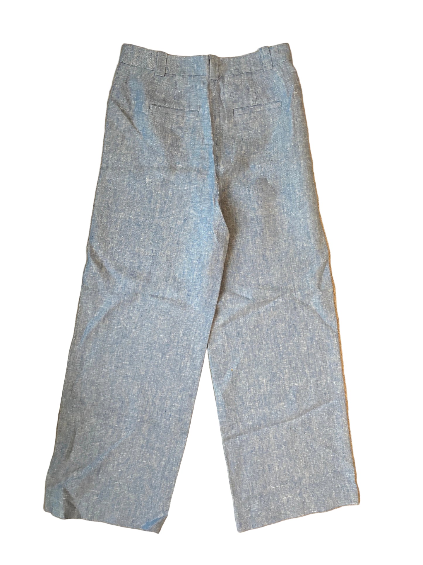 Boden Light Blue Wide Leg Linen Trousers UK 10