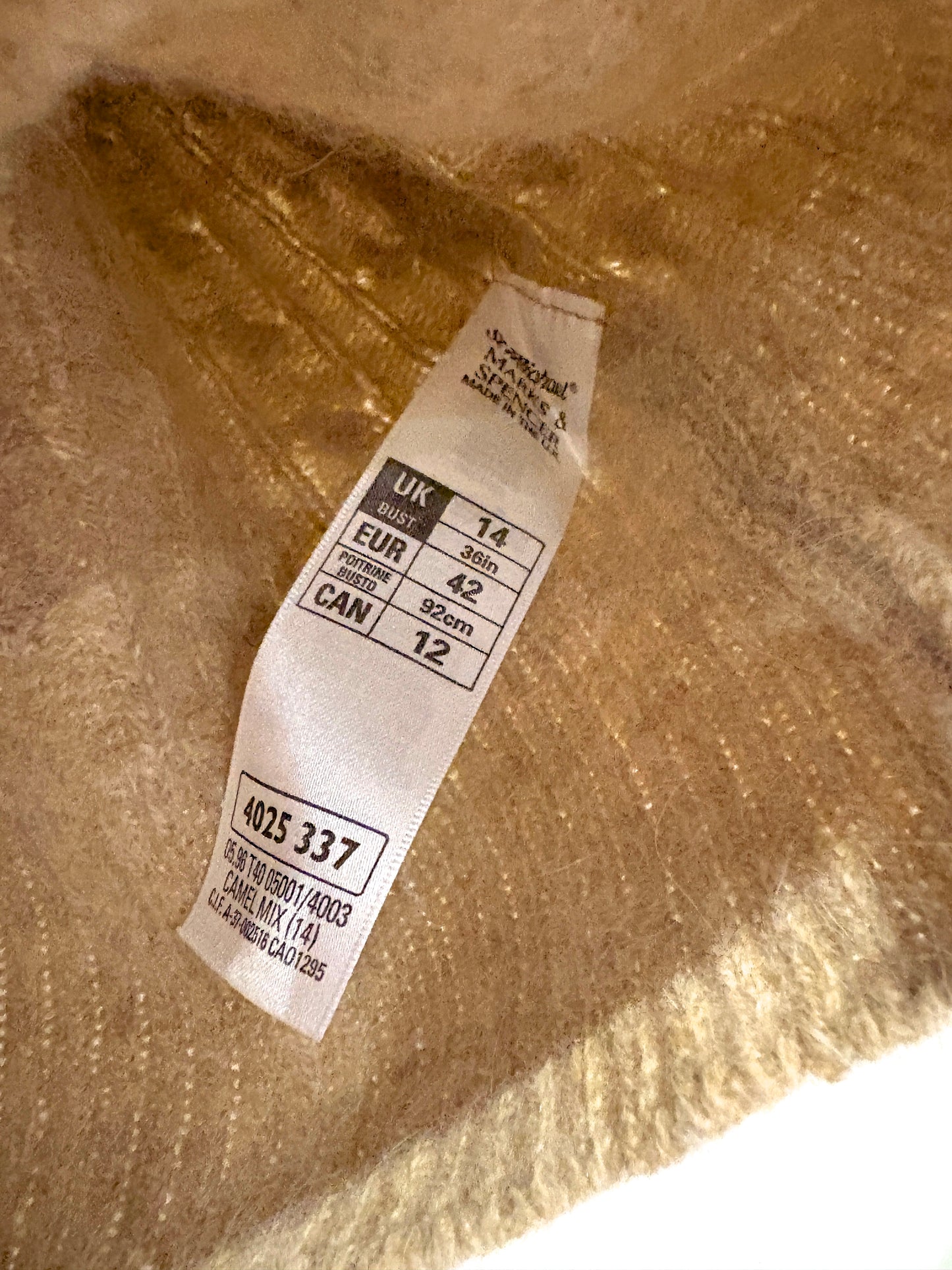 Marks & Spencer Oatmeal Wool Jumper UK 14