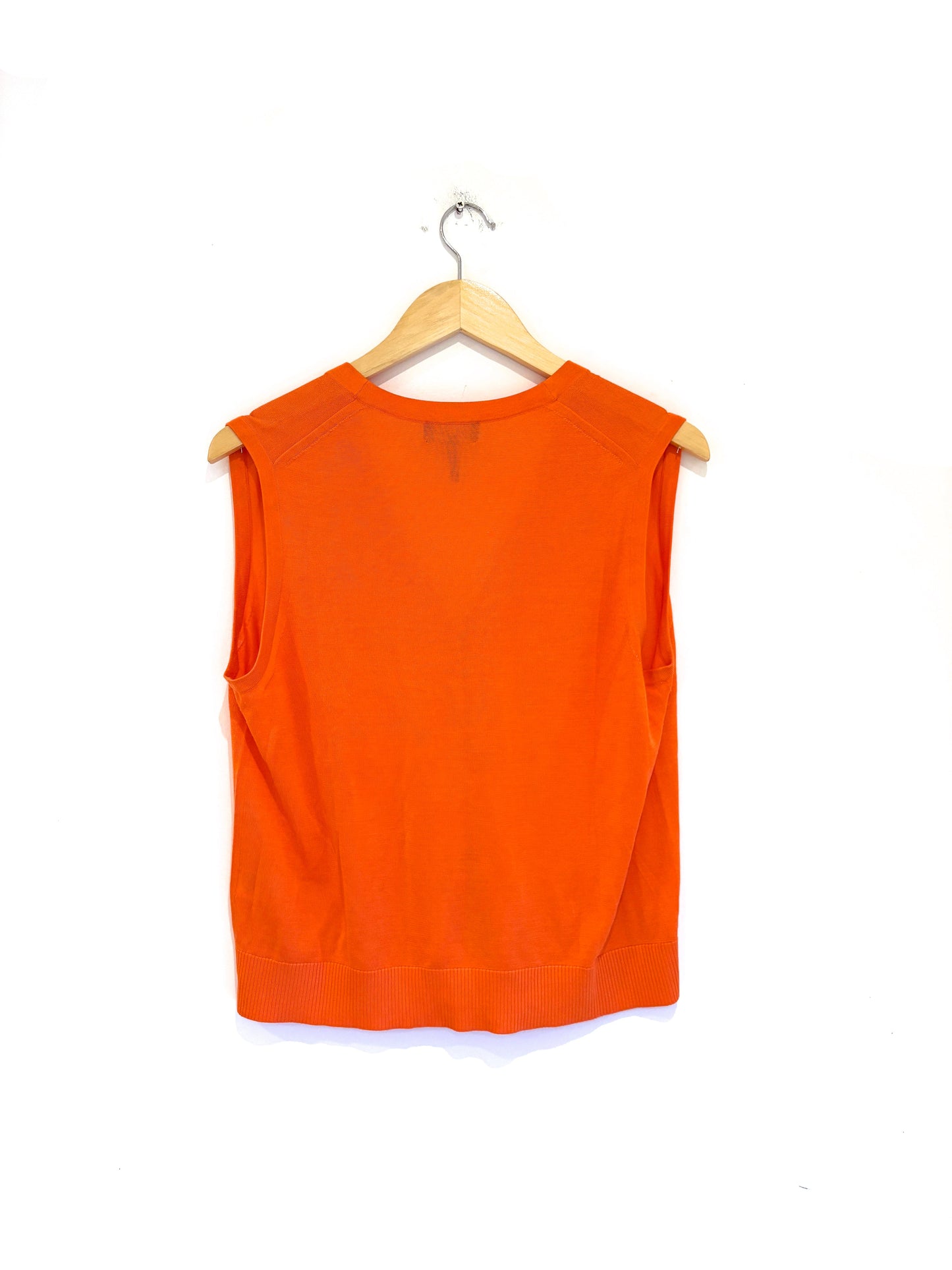 Me+Em Silk Orange Sleeveless Knit M