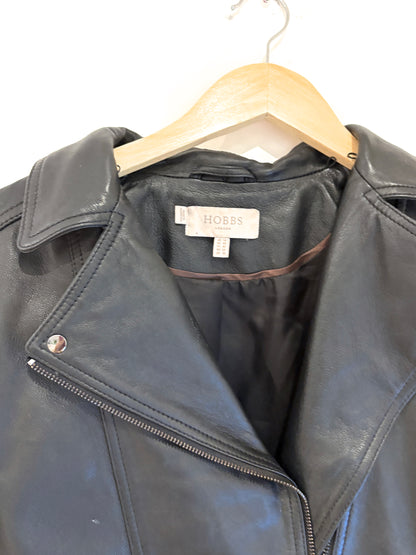 Hobbs Leather Darby Jacket UK 14
