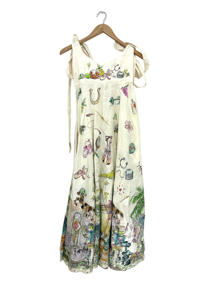 Alemais Anouk Printed Linen Maxi Dress