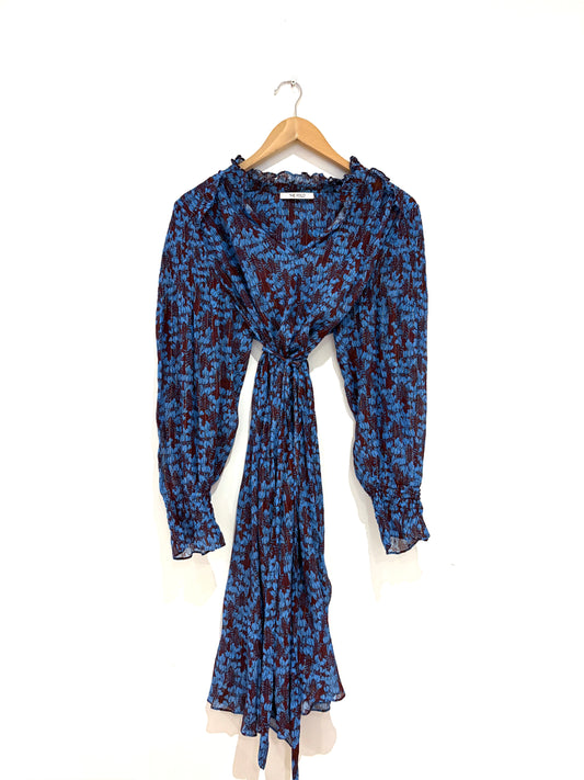 The Fold Floral Print Ruffle Dress