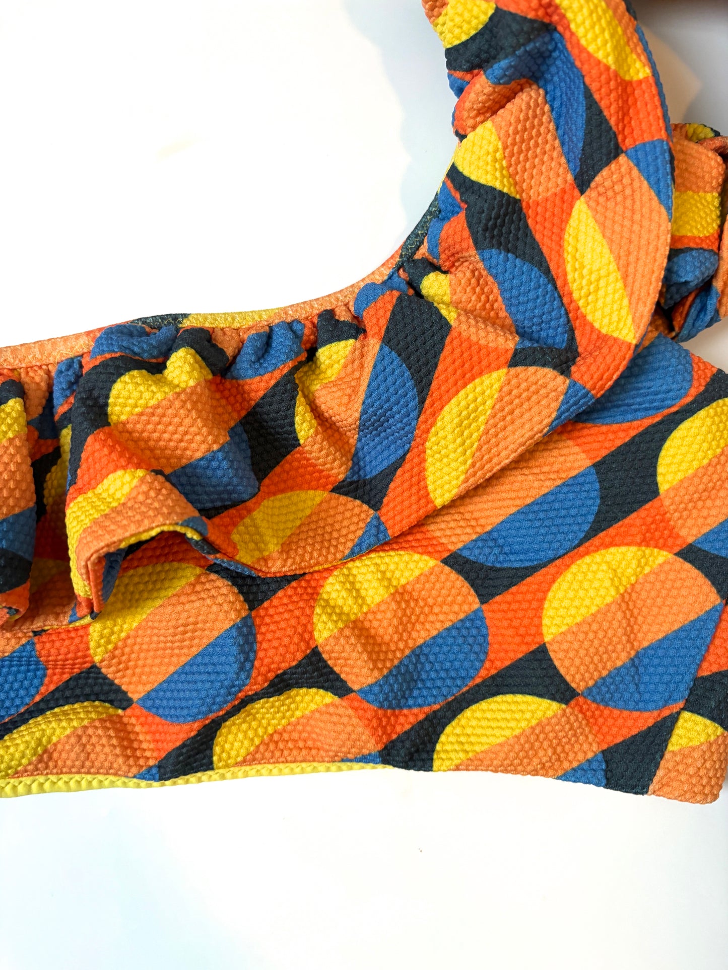 La Double J Orange Geometric Bikini M