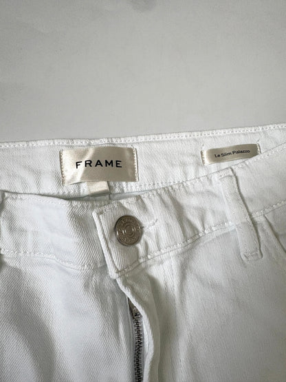 Frame Le Slim Palazzo White Jeans 31"
