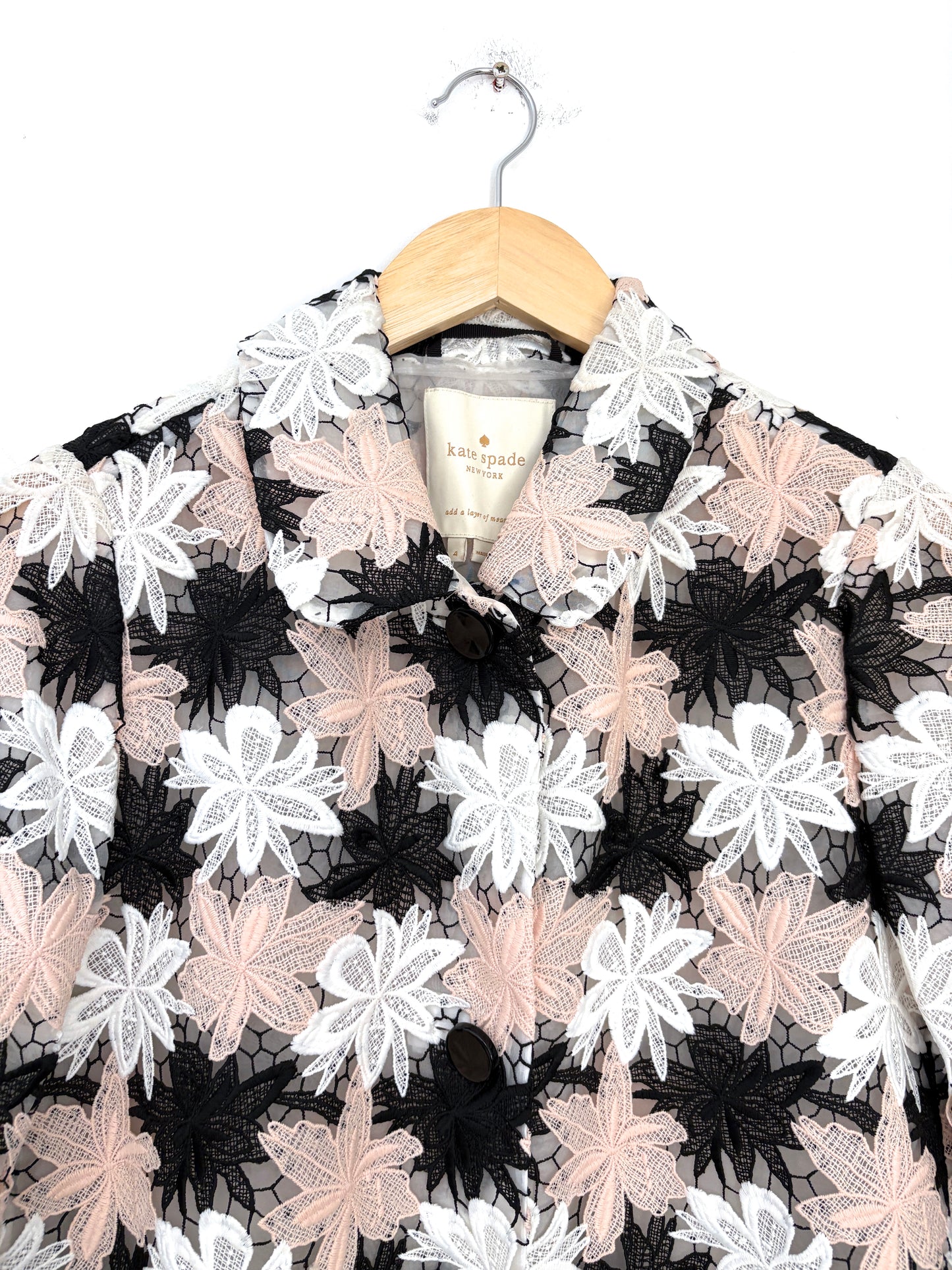 Kate Spade Floral Embroidered Coat UK 8