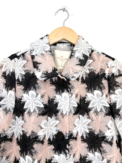 Kate Spade Floral Embroidered Coat UK 8