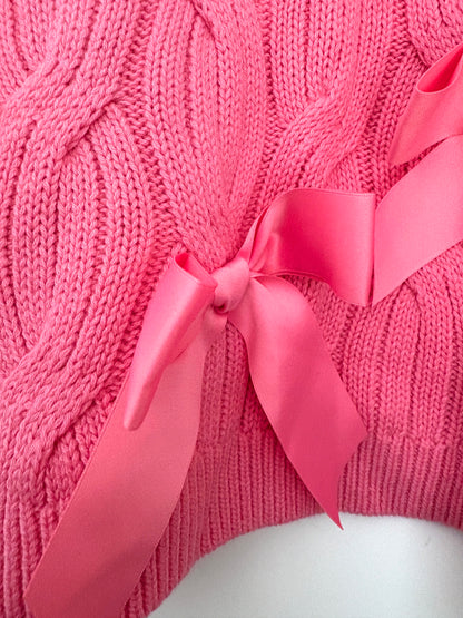Alice +Olivia Beau Pink Bow-Embellished Jumper M