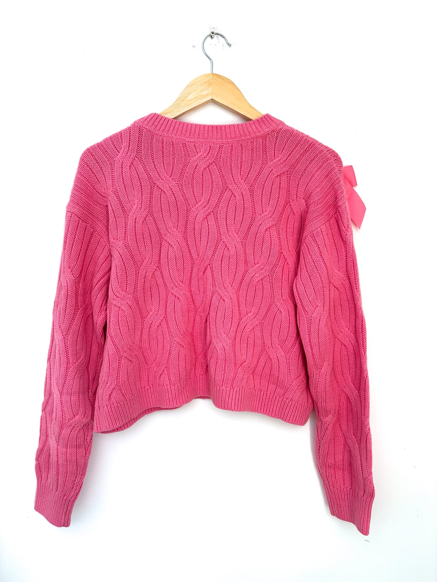 Alice +Olivia Beau Pink Bow-Embellished Jumper M