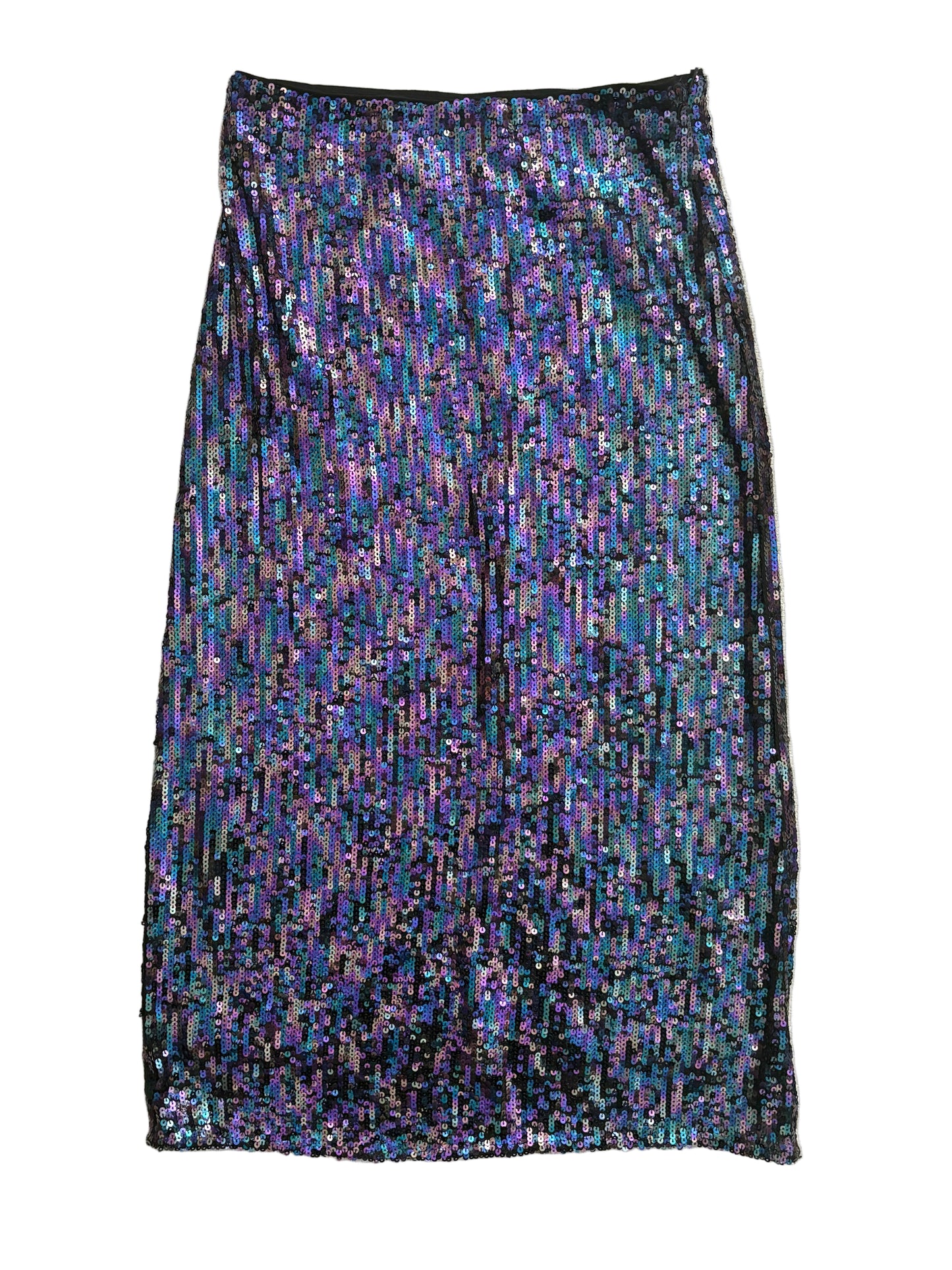 Whistles blue sequinned long skirt