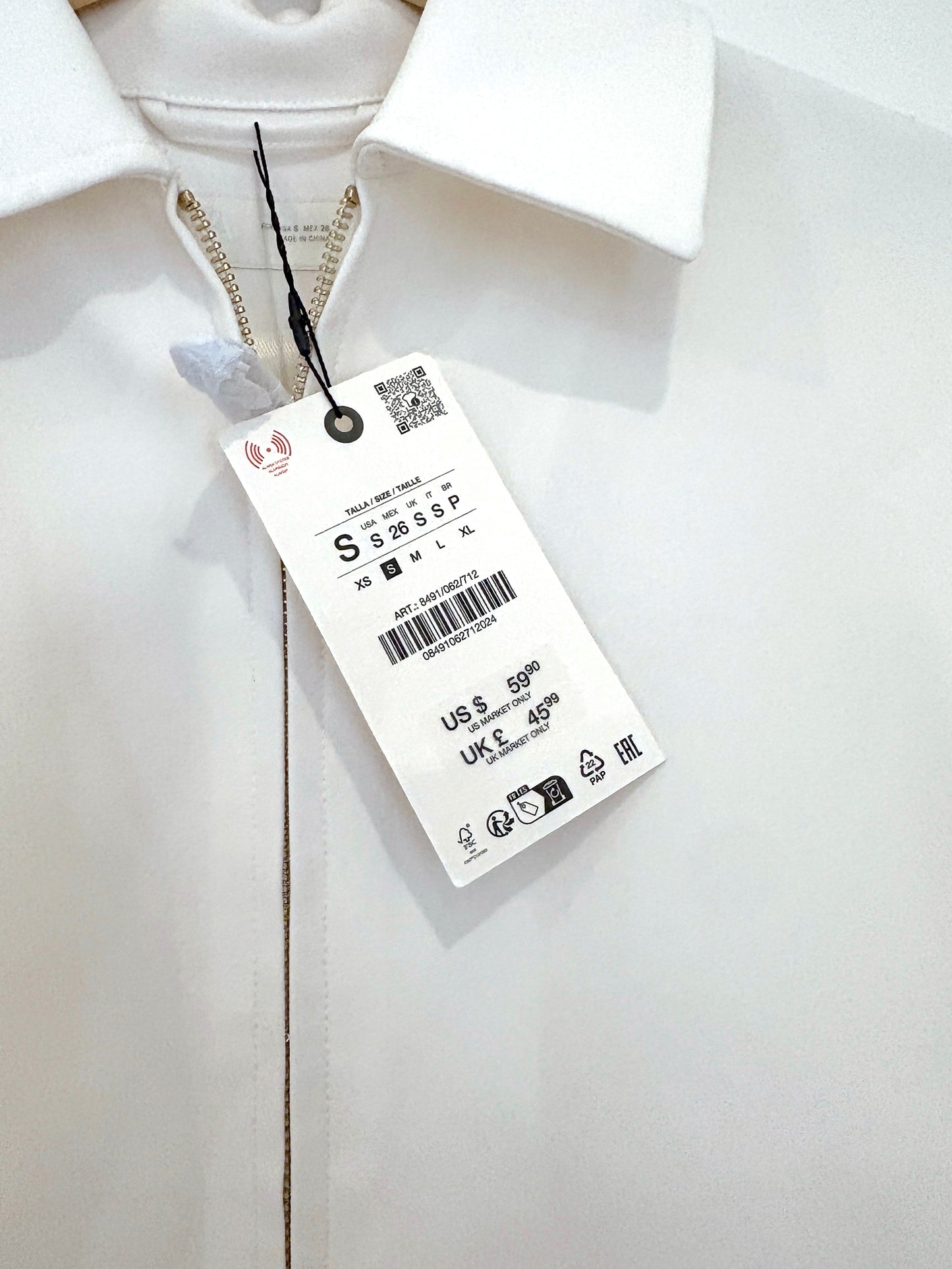 New With Tags Zara Woman Collection Cropped Jacket S