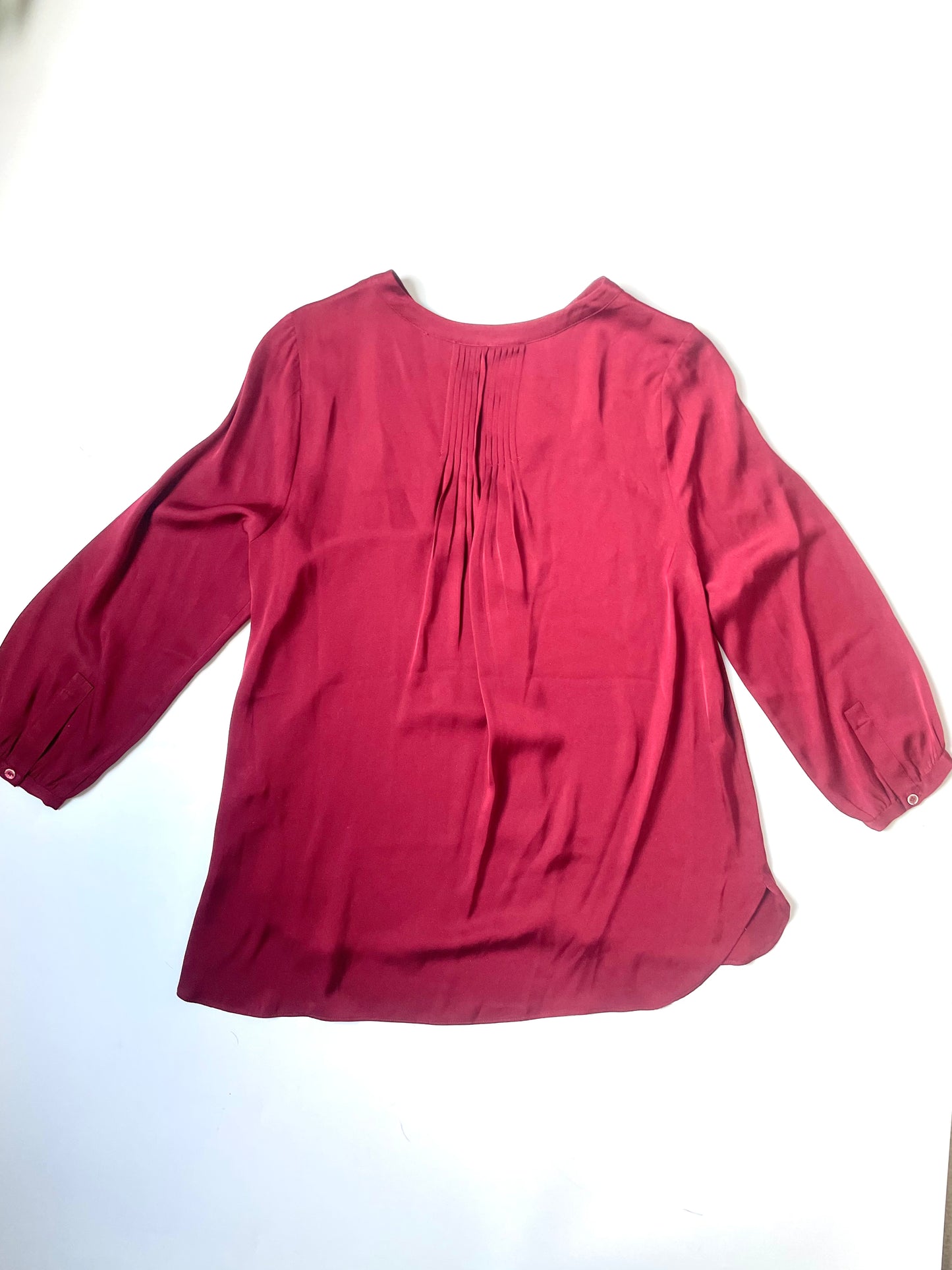 Quince Red Silk Shirt S