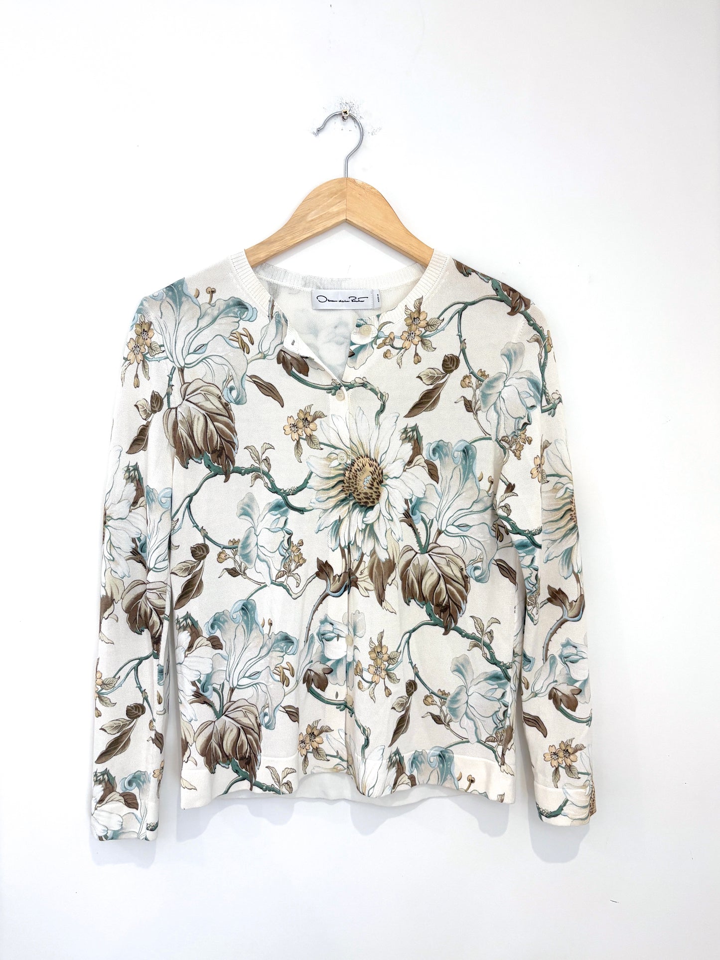 Oscar de la renta floral print cardigan