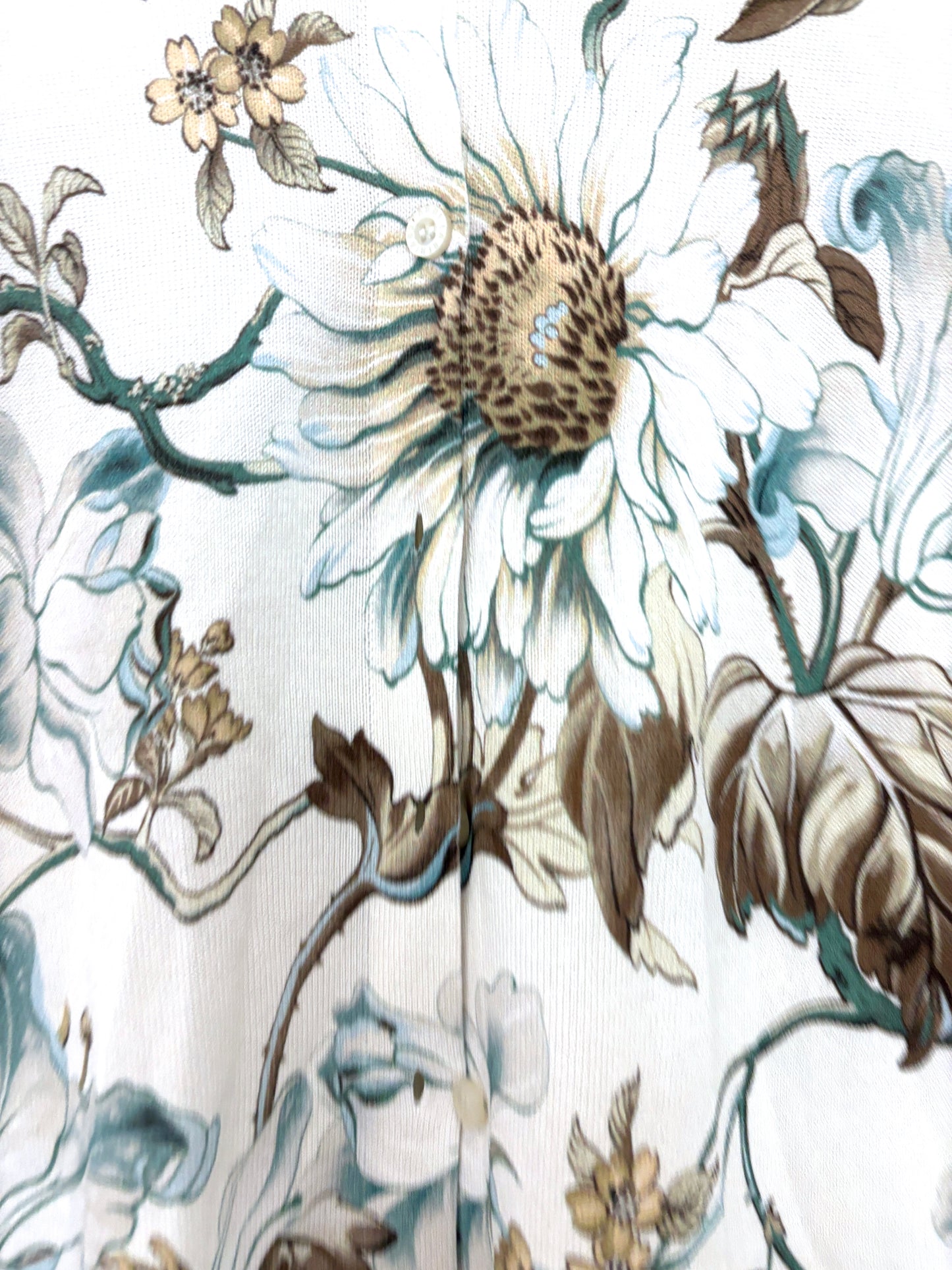 Oscar de la Renta Floral Print Cardigan S