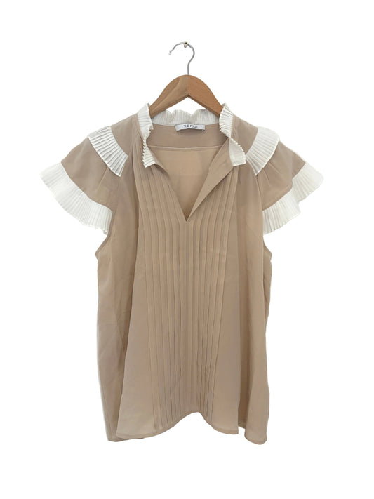 The Fold Beige pleat Blouse