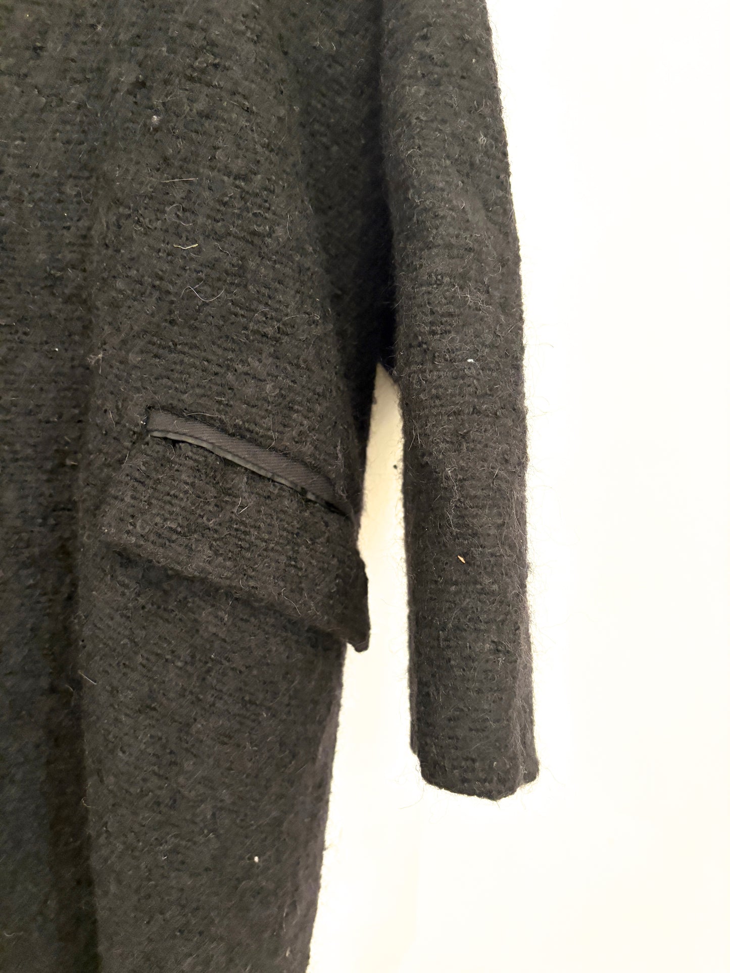 Isabel Marant Black Boucle Coat UK 8