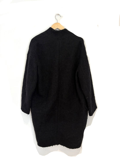Isabel Marant Black Boucle Coat UK 8