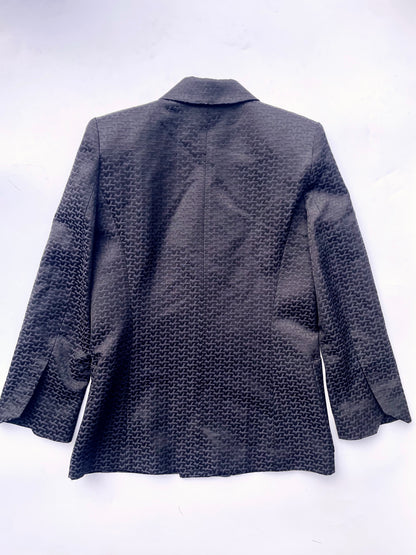 Zadig & Voltaire Black Jacquard Blazer UK 10