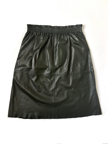 Wyse Green Leather Skirt