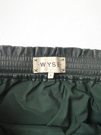 Wyse Green Leather Skirt L
