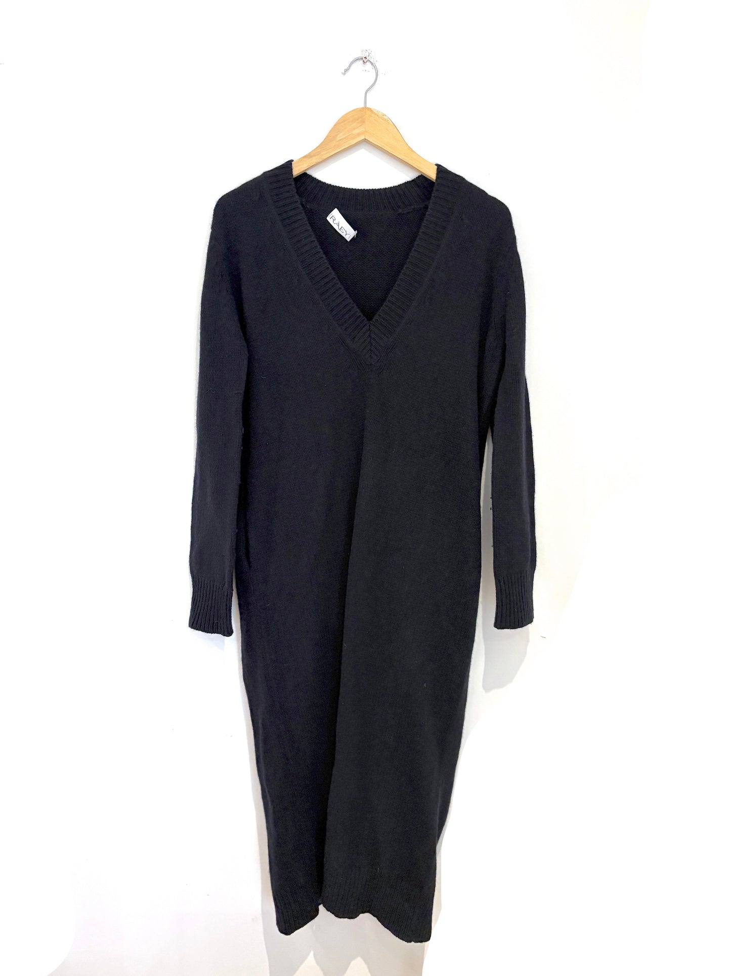 RAEY Cashmere-blend Deep V-neck Dress 