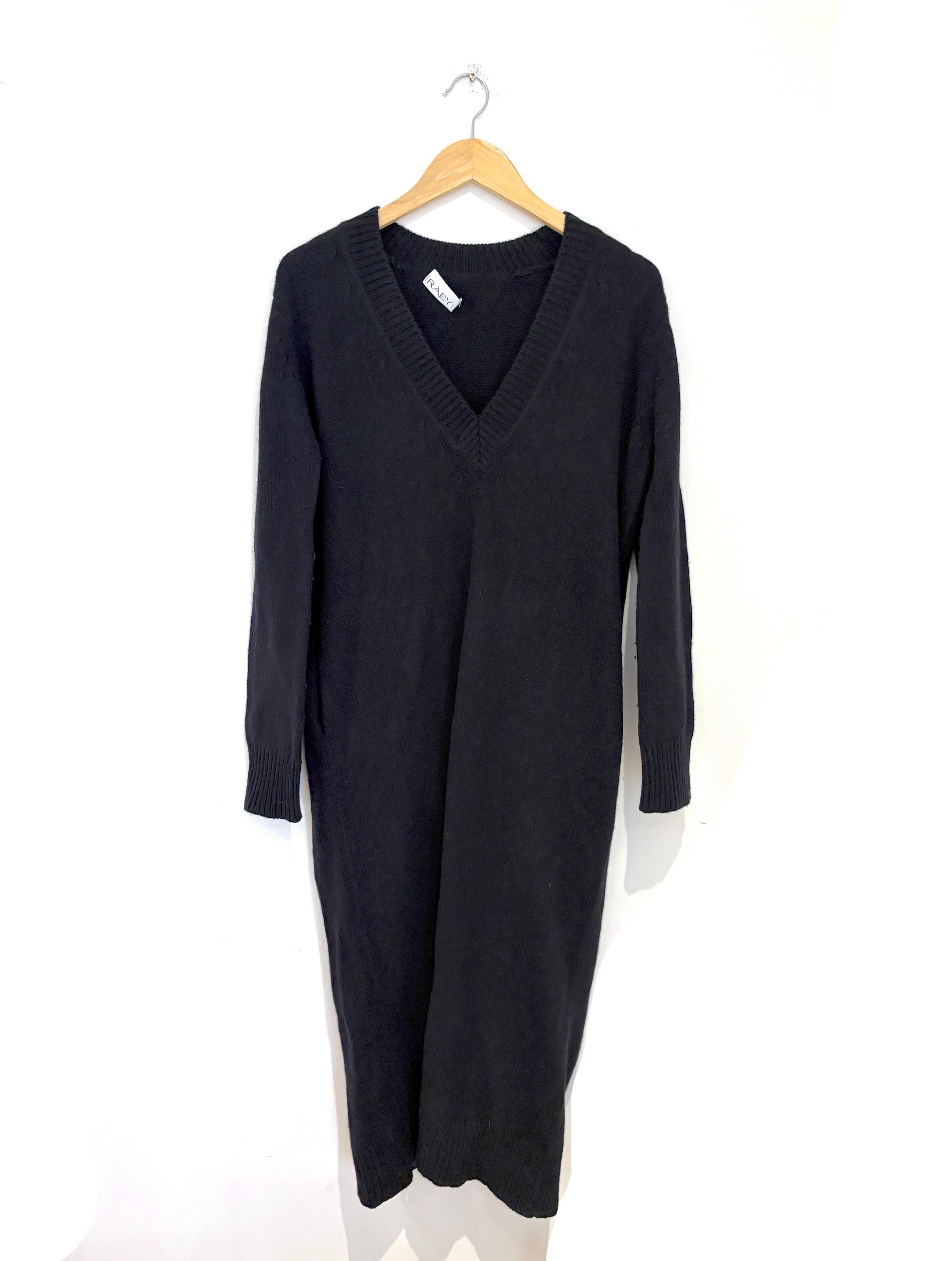 RAEY Cashmere-blend Deep V-neck Dress 