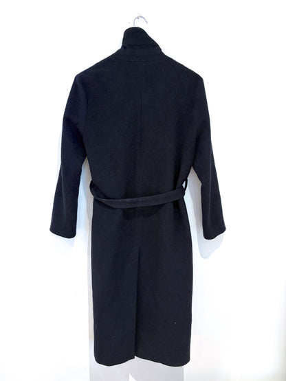 & Other Stories Dark Navy Belted Wool Coat UK 8