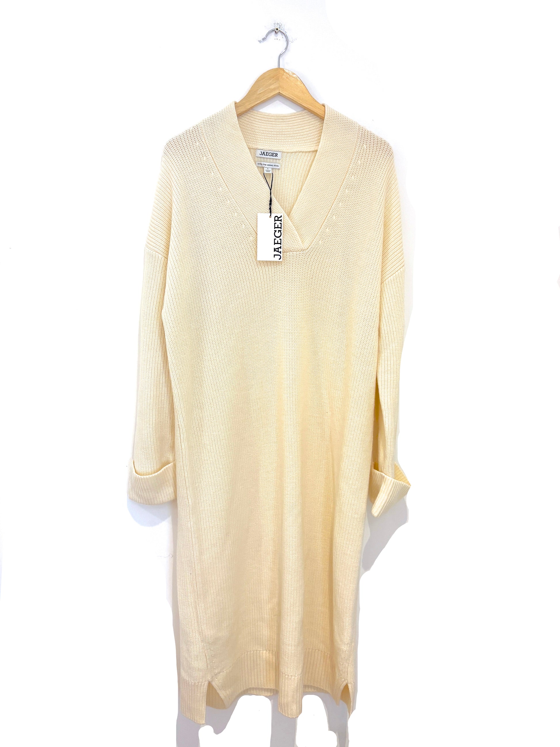 Jaeger v-neck merino jumper dress