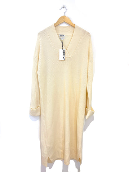 Jaeger v-neck merino jumper dress