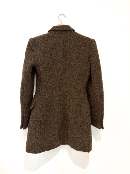 Zara Khaki Bouclé Blazer S