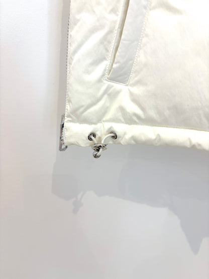 Reiss White Puffer Hooded Gilet XS