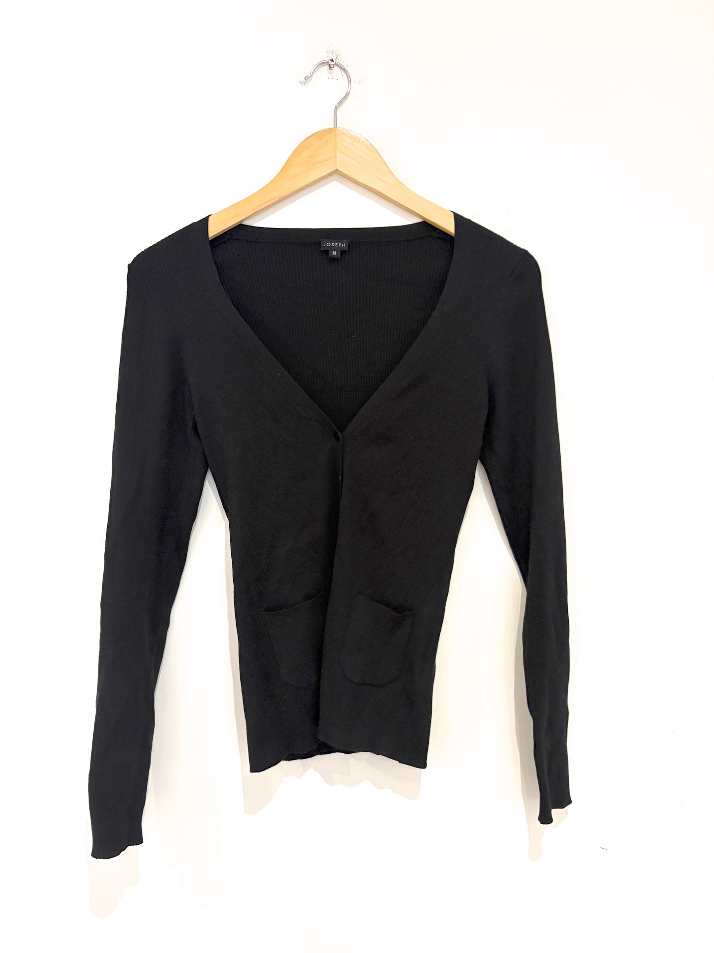 Joseph Black V-neck Cardigan M