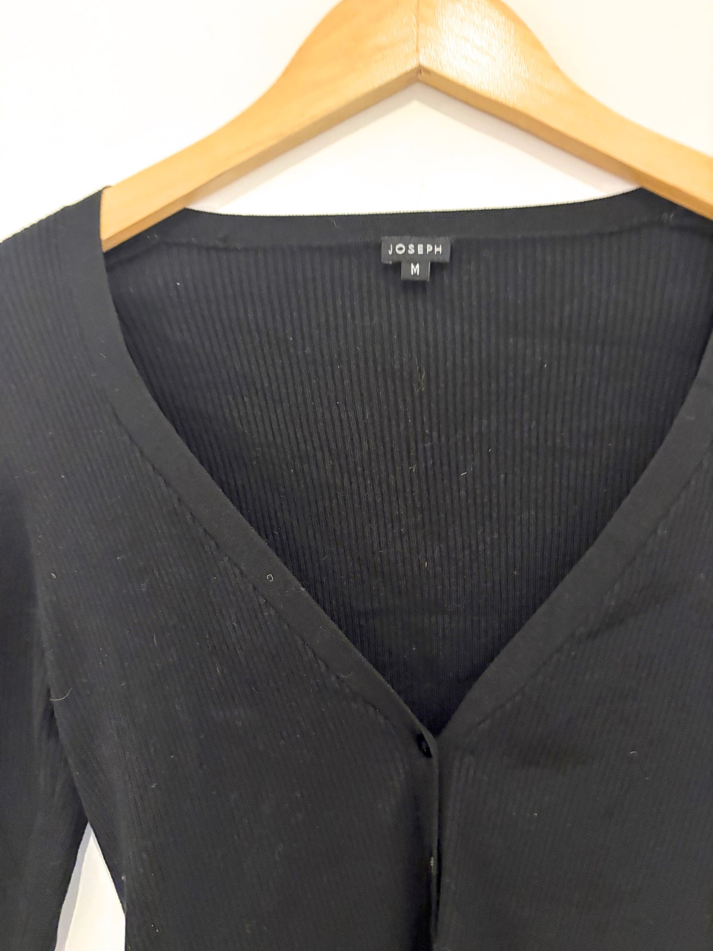 Joseph Black V-neck Cardigan M
