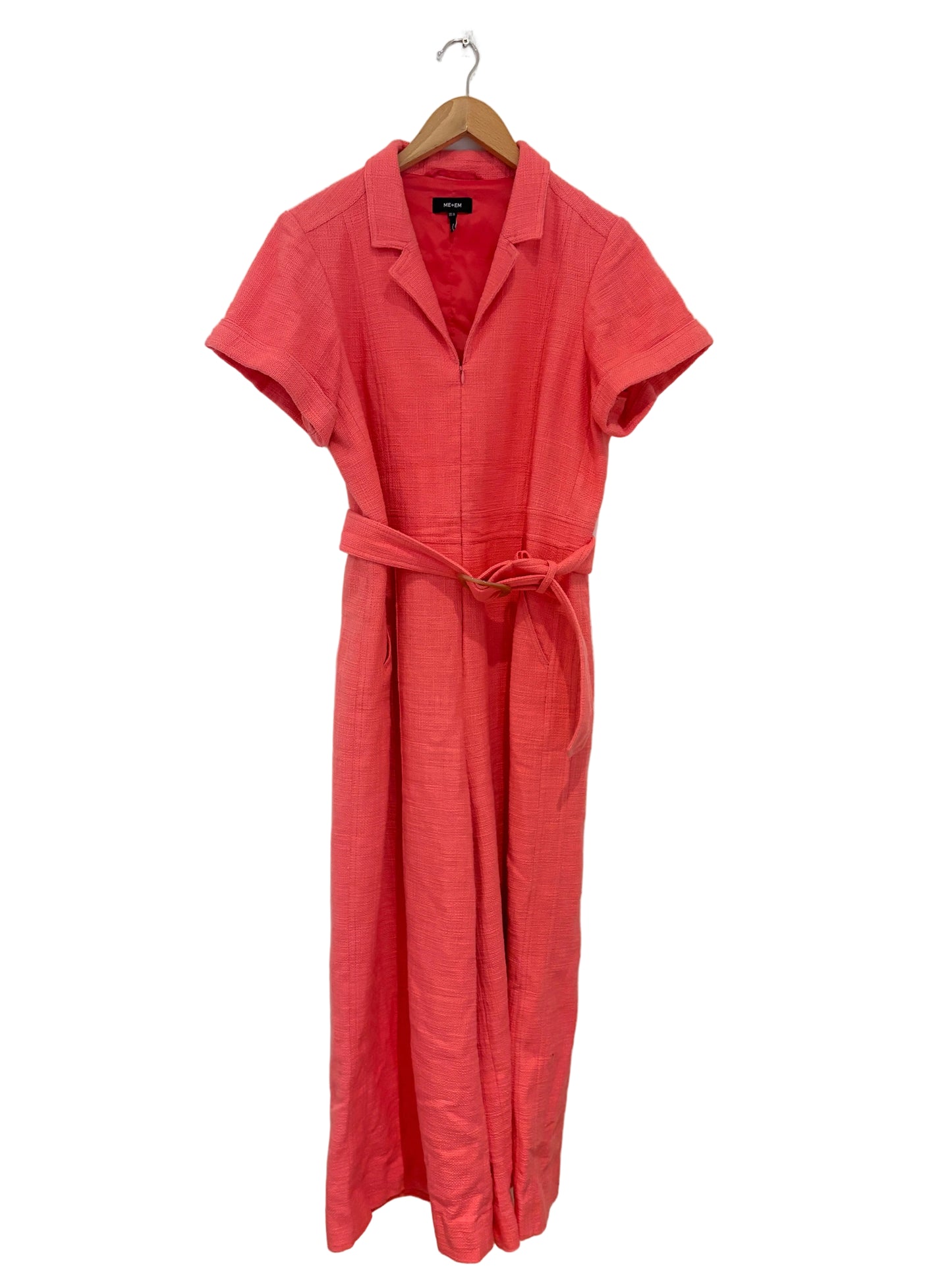 Me+Em Coral Textured Jumpsuit