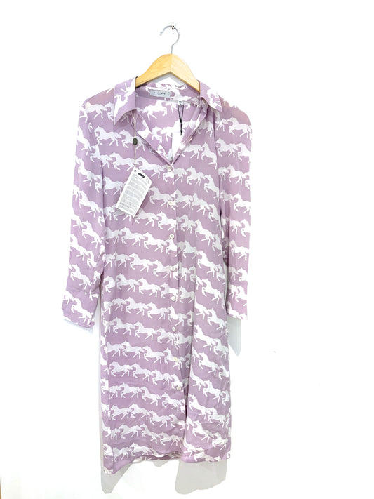 New With Tags Equipment Silk Horse Printed Midi Dress XS