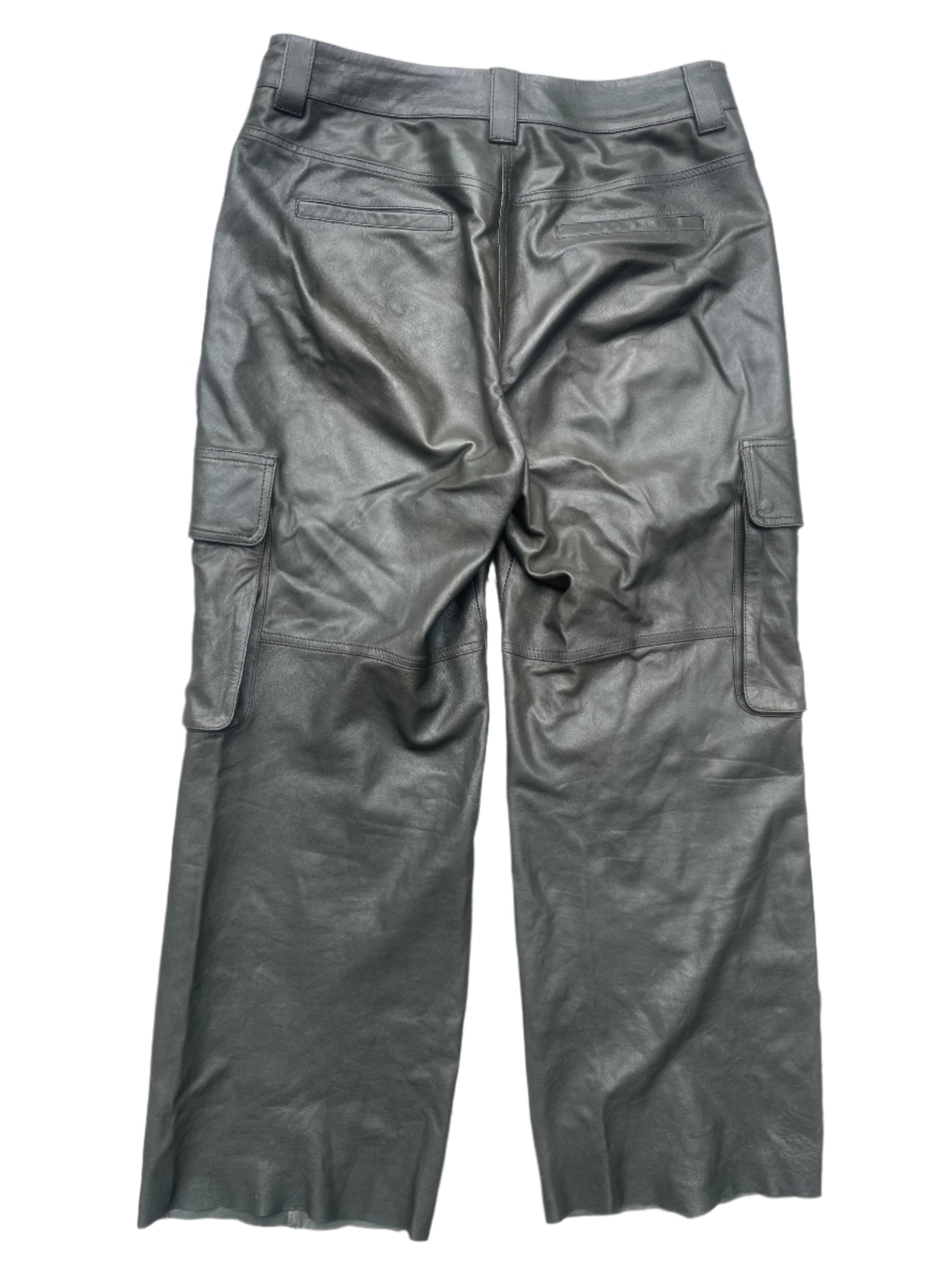Me+Em Green Leather Trousers UK 14