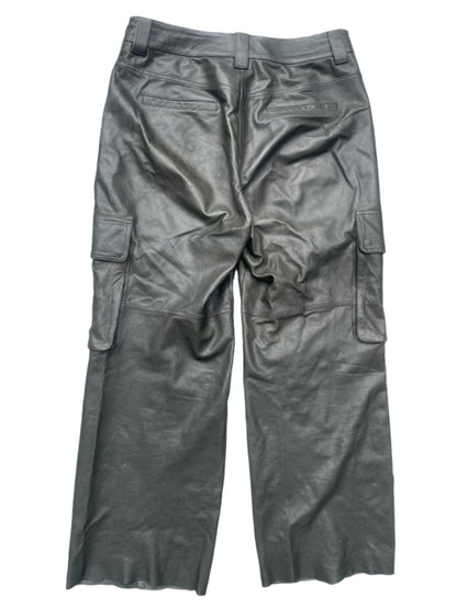 Me+Em Green Leather Trousers UK 14