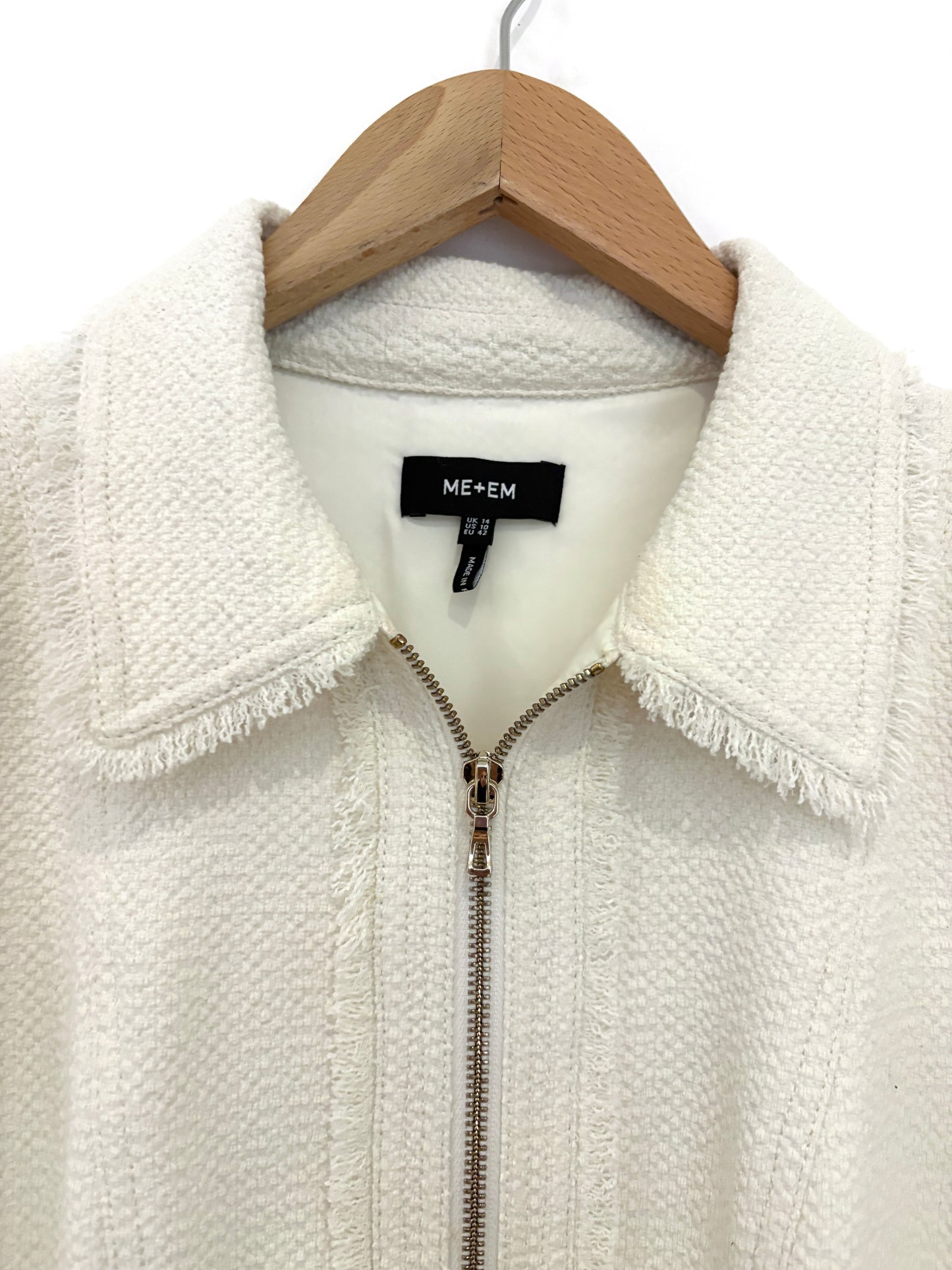 Me+Em Cream Textured Dress UK 14