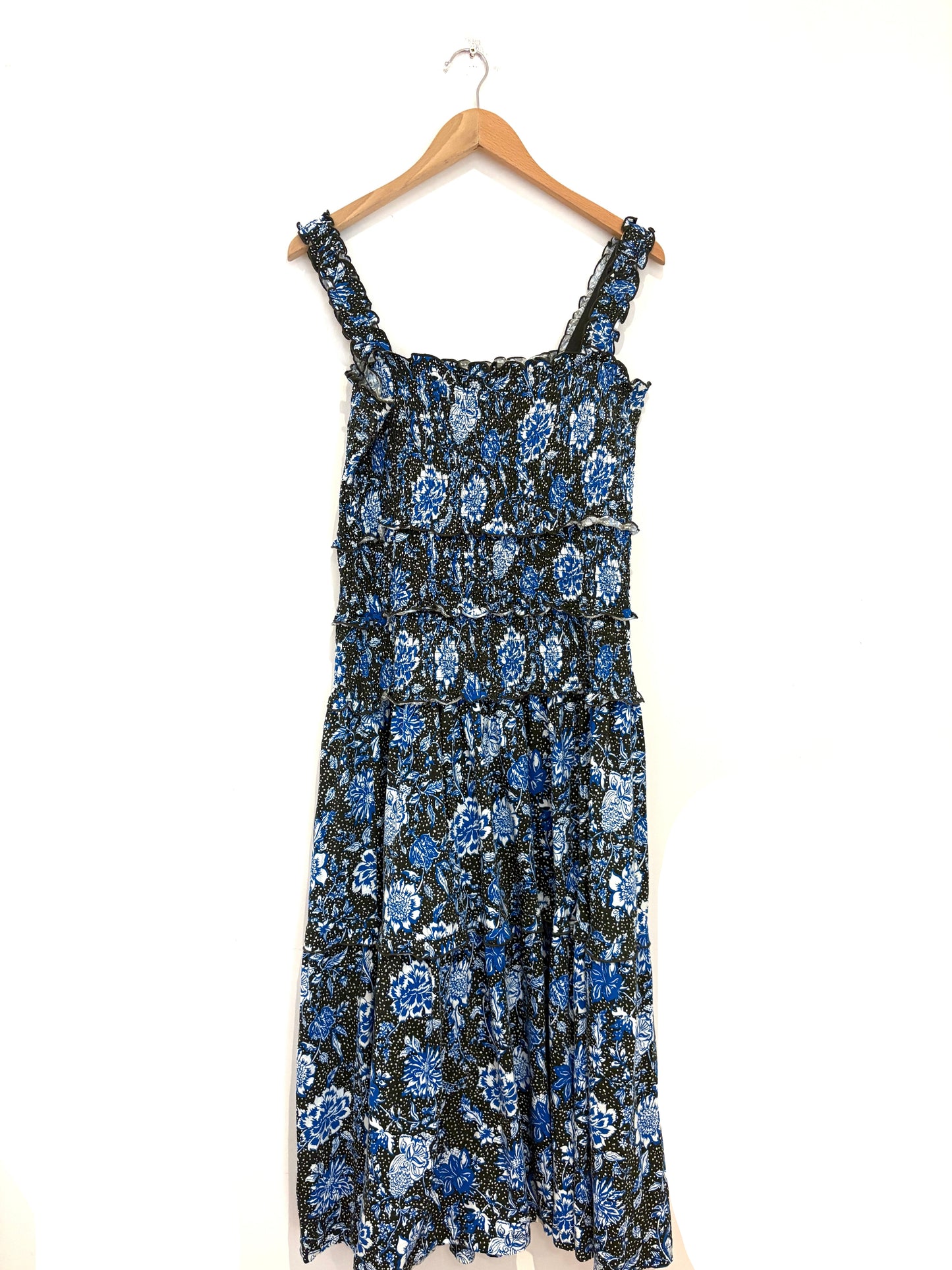 Me+Em Smocked Paisley Midi Dress UK 14 