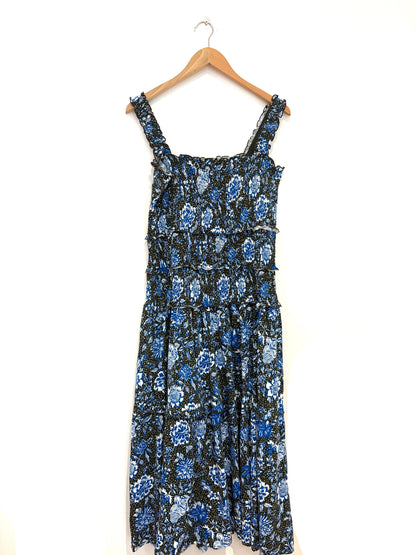 Me+Em Smocked Paisley Midi Dress UK 14 