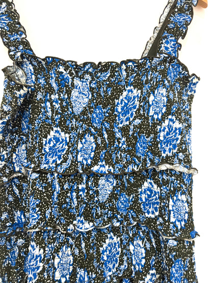 Me+Em Smocked Paisley Midi Dress UK 14