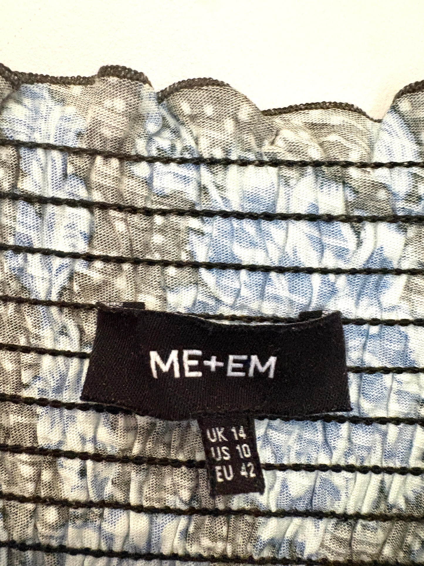 Me+Em Smocked Paisley Midi Dress UK 14