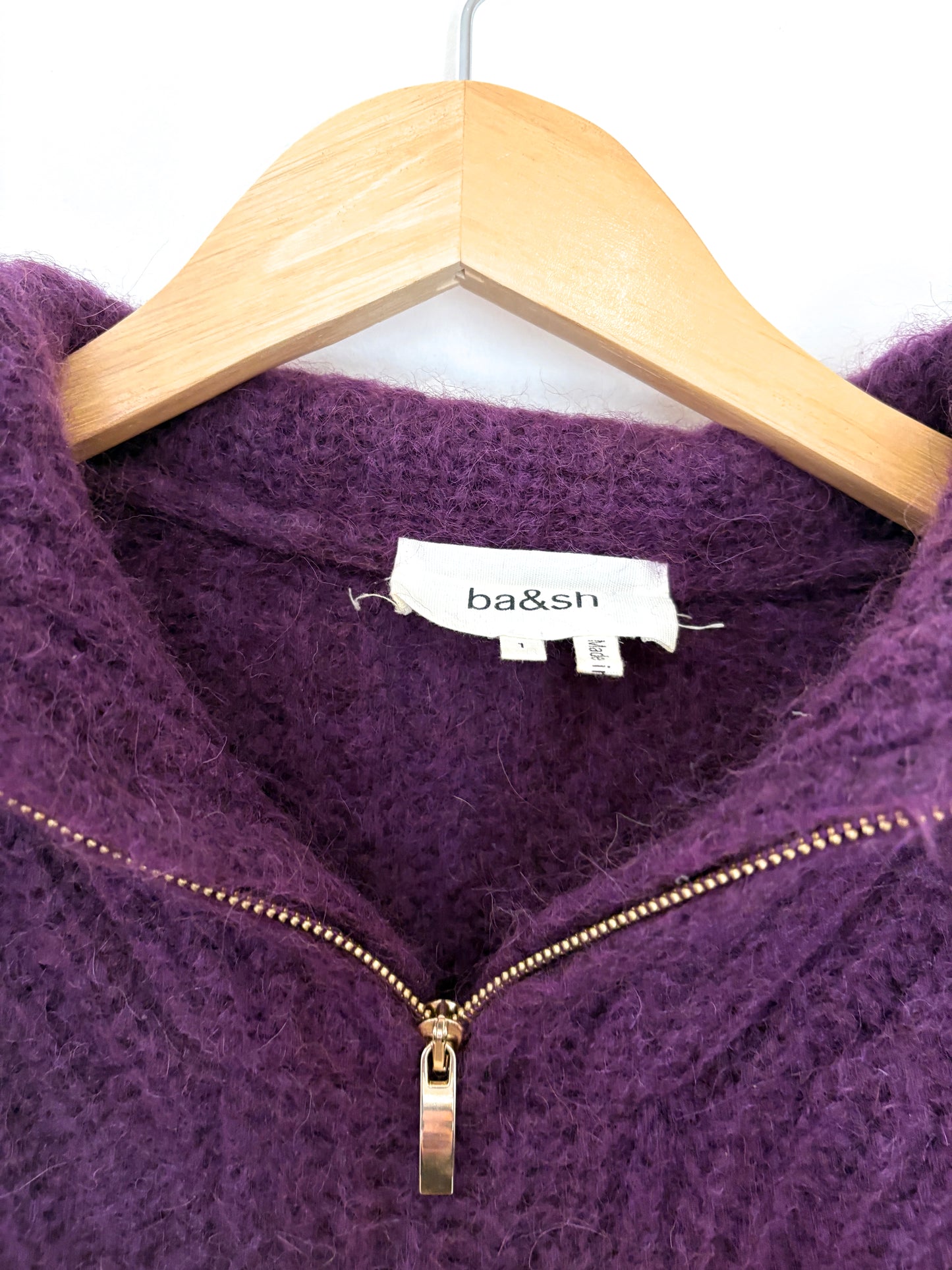 BA&SH Purple Knit Jumper S