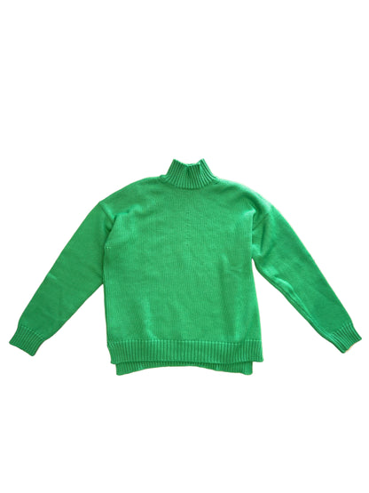 Ganni Green Poloneck Jumper