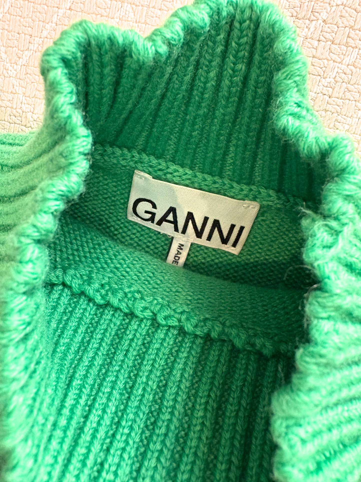 Ganni Wool Green Jumper XS/XXS
