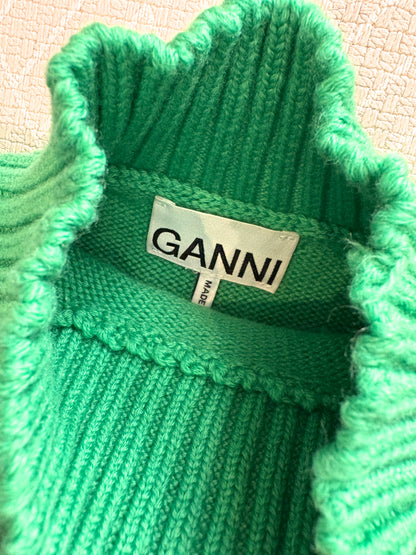 Ganni Wool Green Jumper XS/XXS