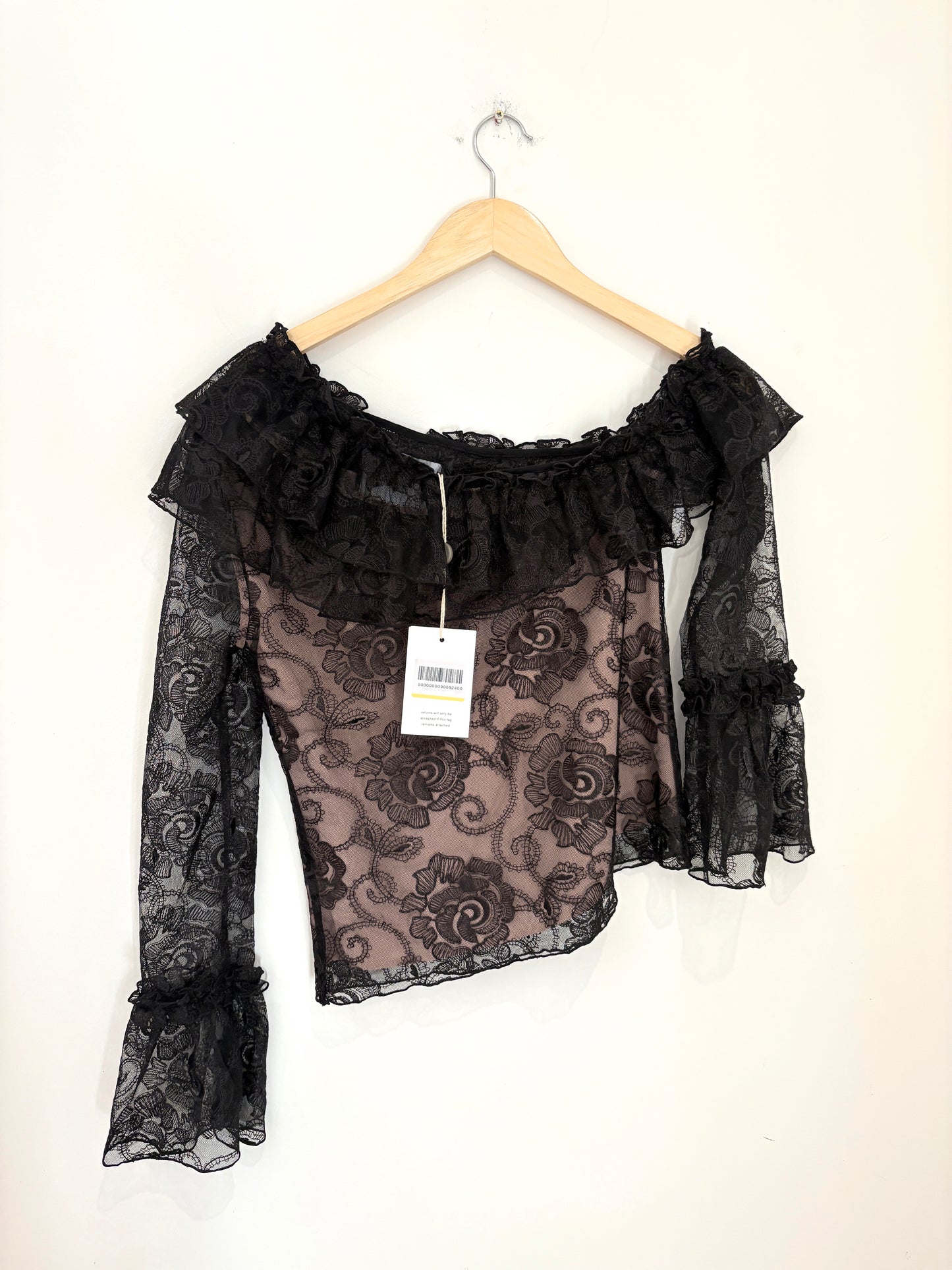 New With Tags Nicholas Rosie Lace One Shoulder Top UK 8