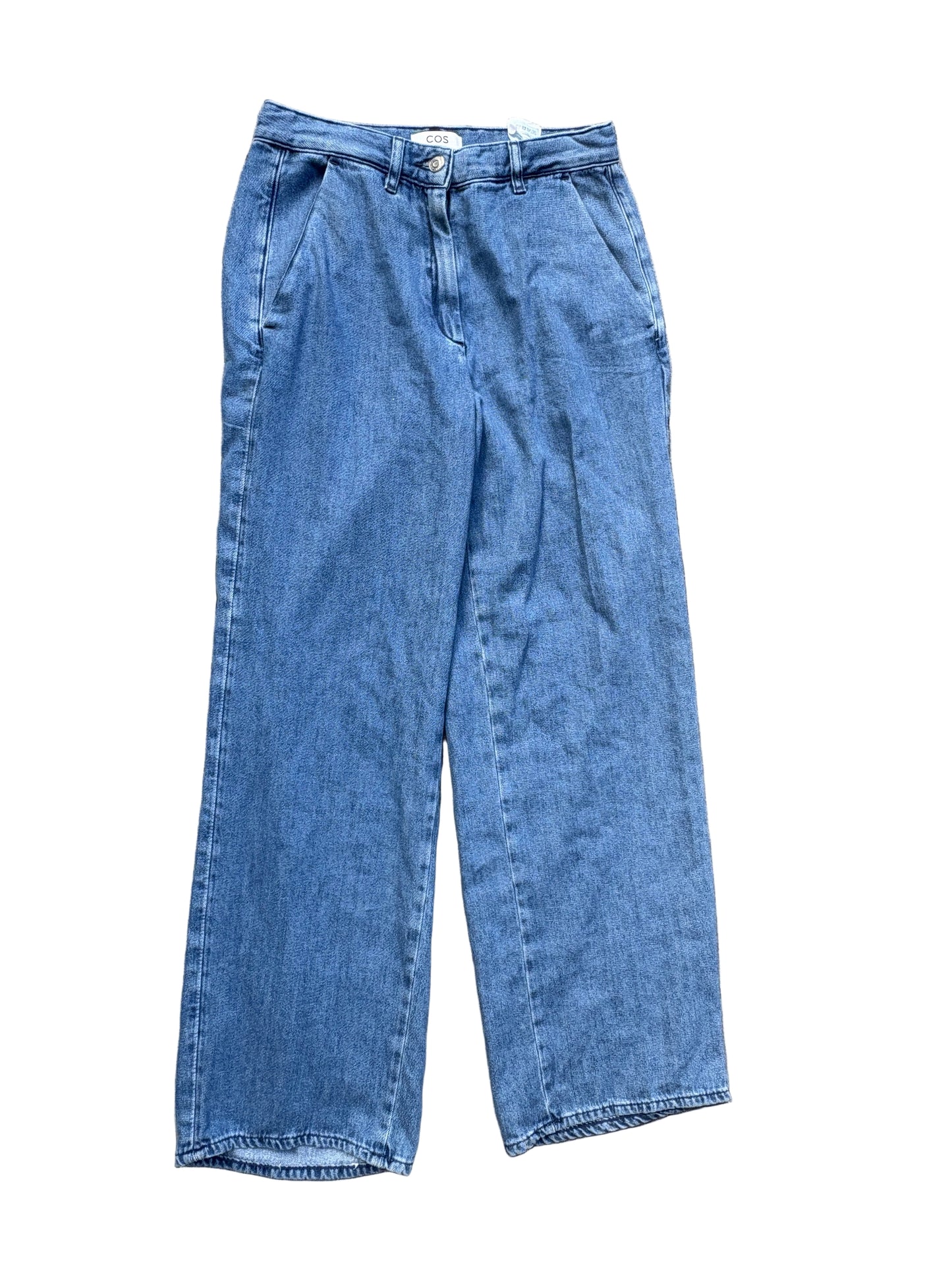 COS Blue wide leg trousers denim