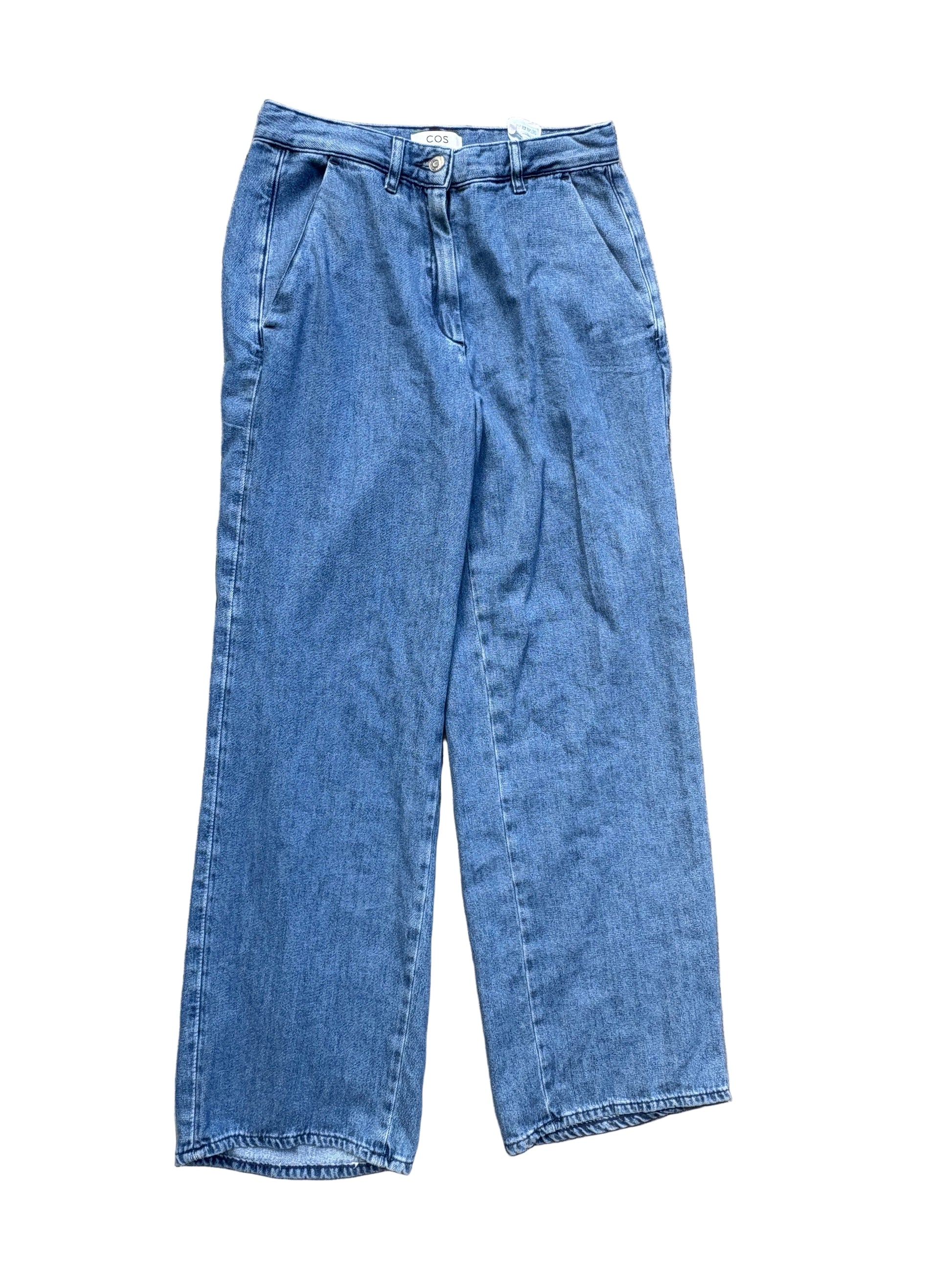 COS Blue wide leg trousers denim